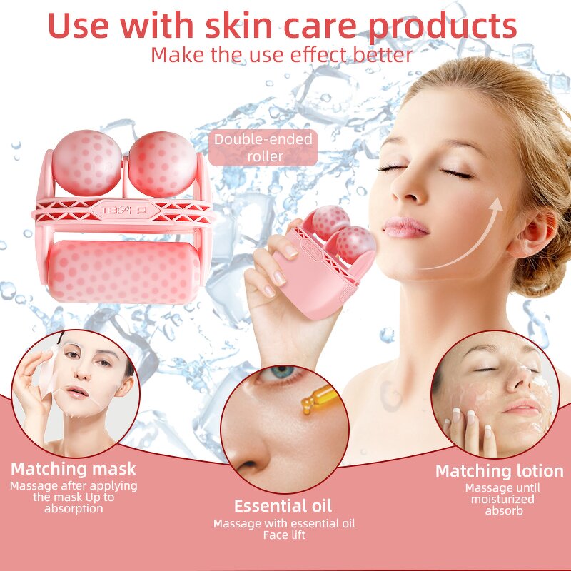 Face Massager Manufacturer - 2 in 1 Ice Eye Roller for Relieve Fatigue Pain Redness & Skin Tighten