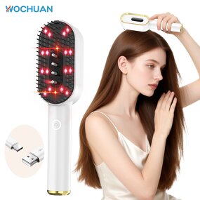 Phototherapy Hair Comb Manufacturer - 3 in 1 Electrical Handheld Spa Scalp Massage Brush Red Light