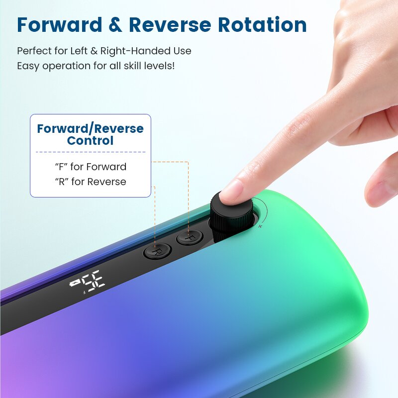 Cordless Nail Drill Manufacturer - 2025 6pc Brushless Motor Handle 85w Rechargeable Polisher