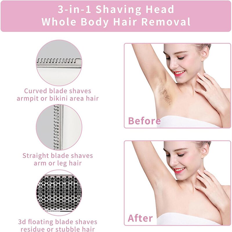 Lady Electric Shaver Manufacturer - Cordless 4 in 1 Wet&Dry Painless Waterproof Female Epilator