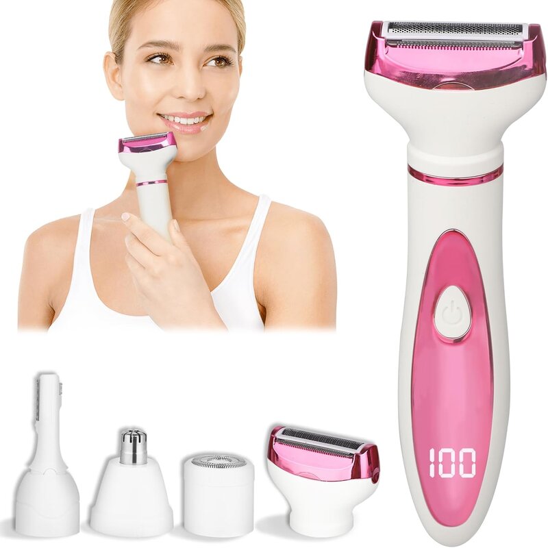 Bikini Trimmer Set Manufacturer - 4 in 1 Waterproof Painless Rechargeable Lady Electric Shaver