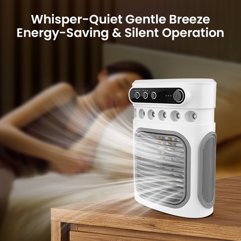 Nano Mist Cooling Fan Manufacturer - Rechargeable High Speed Mini Desktop Humidifier Ice Outdoor Fan