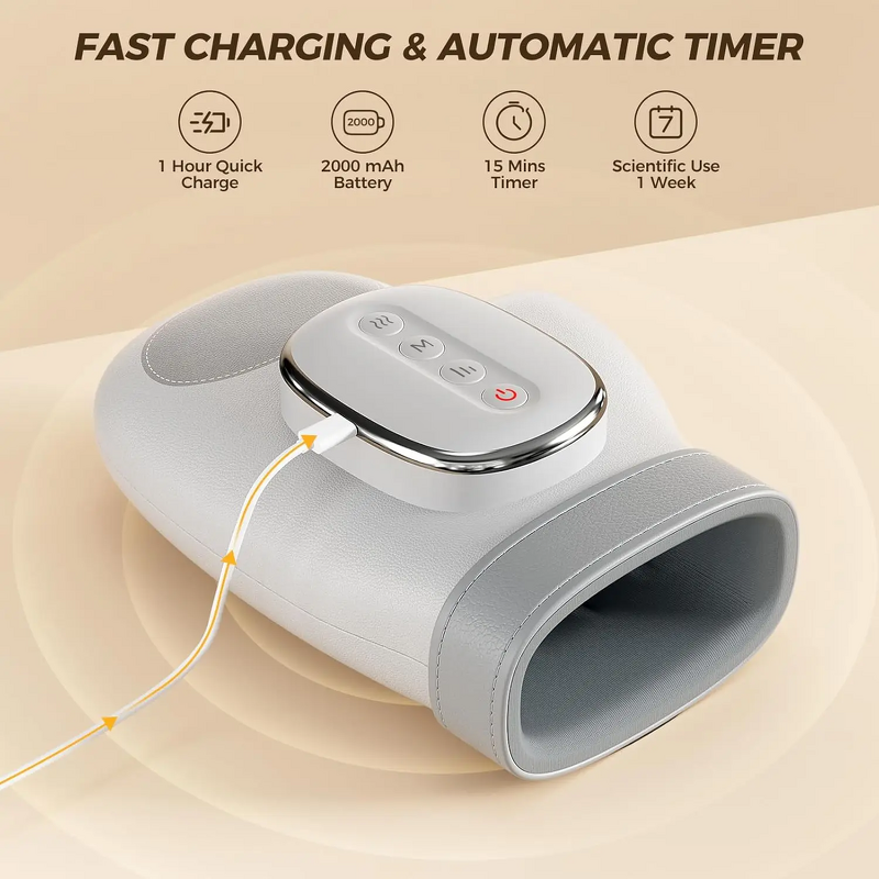 Electric Hand Massager Manufacturer - Airbag Compression Warm Heating Cordless Palm Finger Relaxation