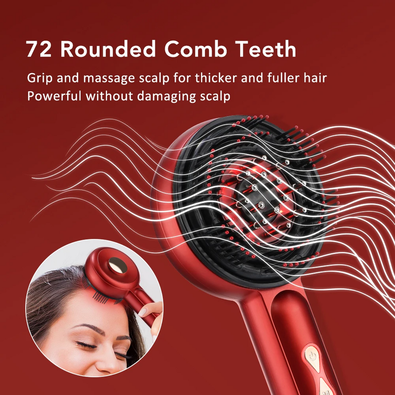 Scalp Massage Device Manufacturer - Anti Hair Loss Led Electric Oil Growth Treatment Root Comb