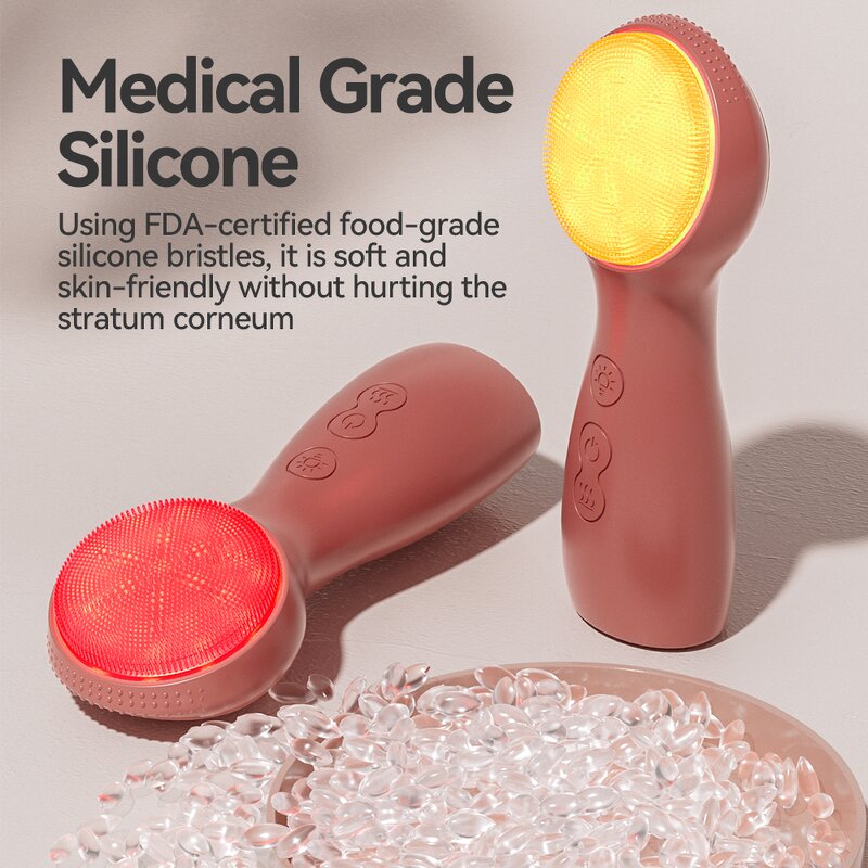 Facial Cleansing Brush Manufacturer - Hot Sale Purple Pink Blue Black Electric Silicone Skin Scrubber