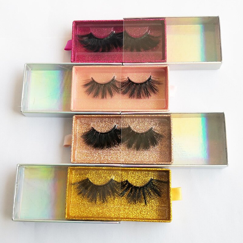 Strip Eyelash Manufacturer - Wholesale 3D/5D/6D/25mm Colored Extension Real Mink Private Label Packaging Box