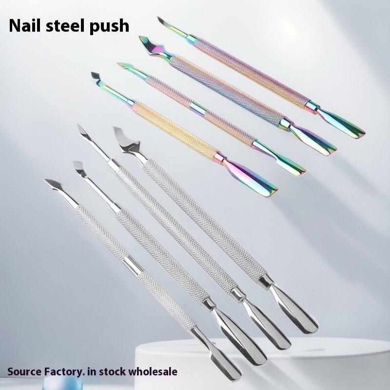 Callus Remover Manufacturer - Cross-border Source 9-Inch Double-Headed Stainless Steel Push Tool for Nail Art