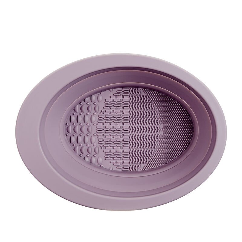 Brush Cleaning Bowl Manufacturer - New Foldable Beauty Cleaning Tools Silicone Makeup Brush Cleaner Pad