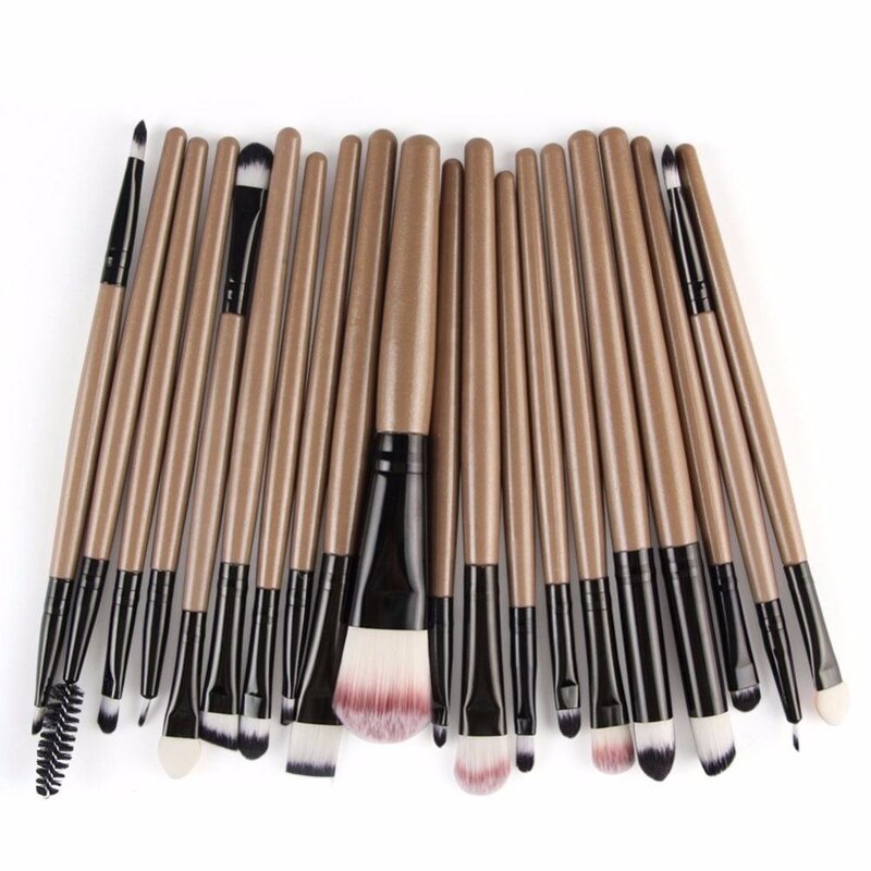 Makeup Brush Set Manufacturer - 20pcs Private Label Pincel De Maquiagem White/Rose Gold Professional Women Kit