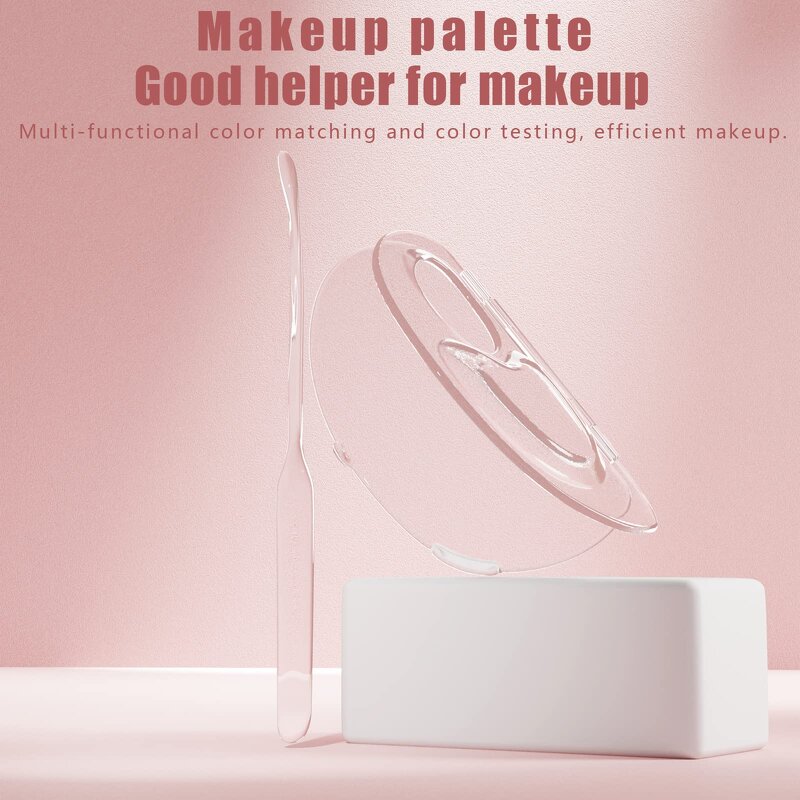 Makeup Mixing Palette Manufacturer - Custom Acrylic Handheld Clear Hand Tray for Foundation Mixing