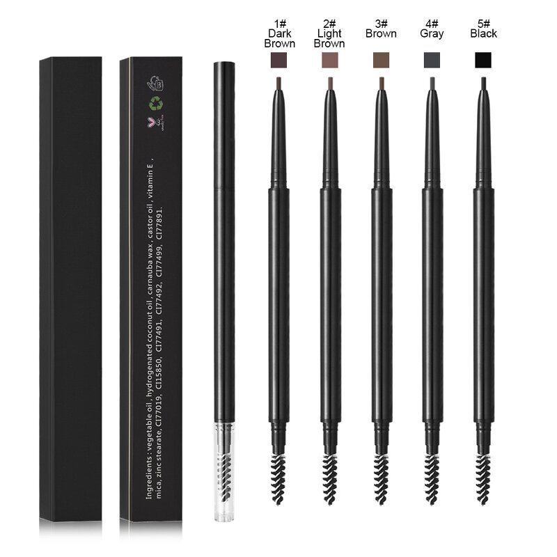 Eyebrow Pencil Manufacturer - Customized Private Label Waterproof Custom Logo with Brush