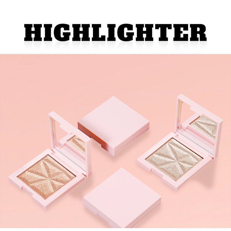 Highlighter Palette Manufacturer - Custom LOGO Vegan Pink Glitter Long-lasting Multichrome Powder