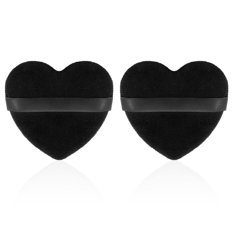 Powder Puff Manufacturer - Private Label Cosmetic Puff Dry Wet Use Heart Shape Unique Small Pink