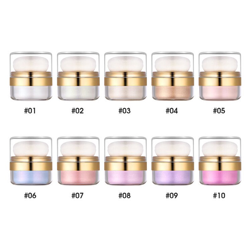 Loose Highlighter Powder Manufacturer - OEM Wholesale Diamond for Face Body Foundation with Sifter & Puff