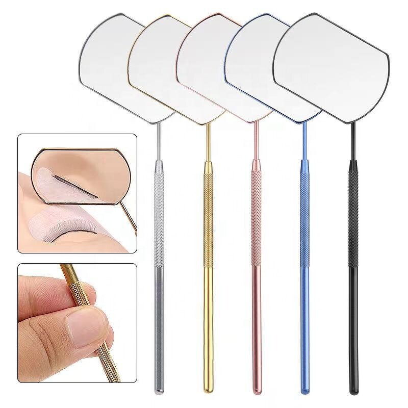 Eyelash Inspection Mirror Manufacturer - Cloud Heart Shape Extensions Mirror Handle Heart Case