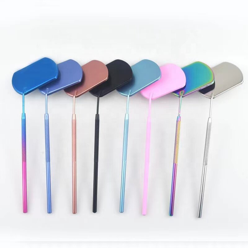 Eyelash Inspection Mirror Manufacturer - Cloud Heart Shape Extensions Mirror Handle Heart Case
