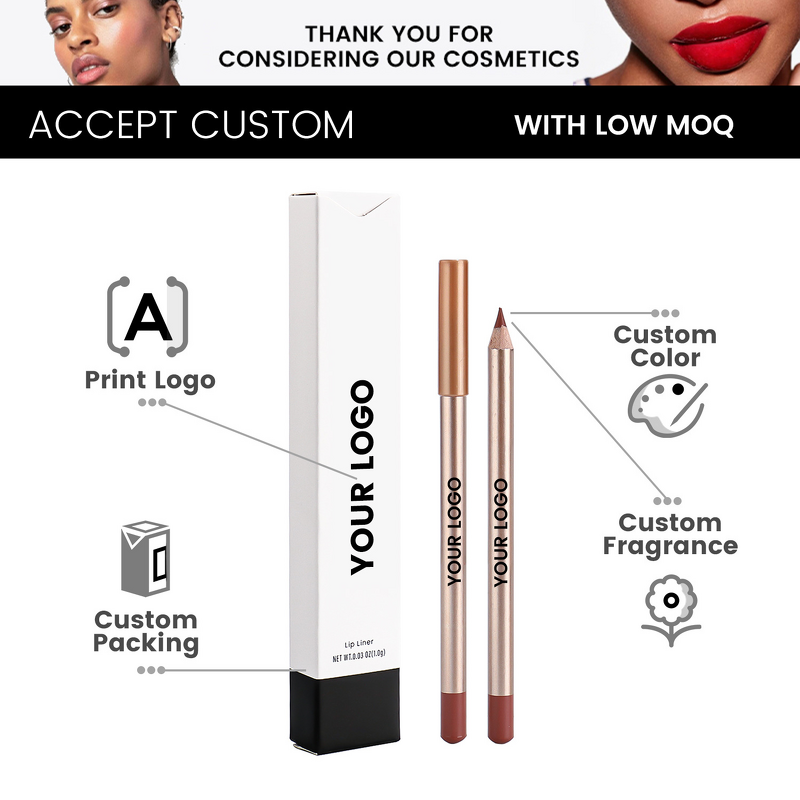 Lip Liner Manufacturer - Cruelty Free Vegan Private Label Waterproof Long-lasting Dark Brown Matte Creamy