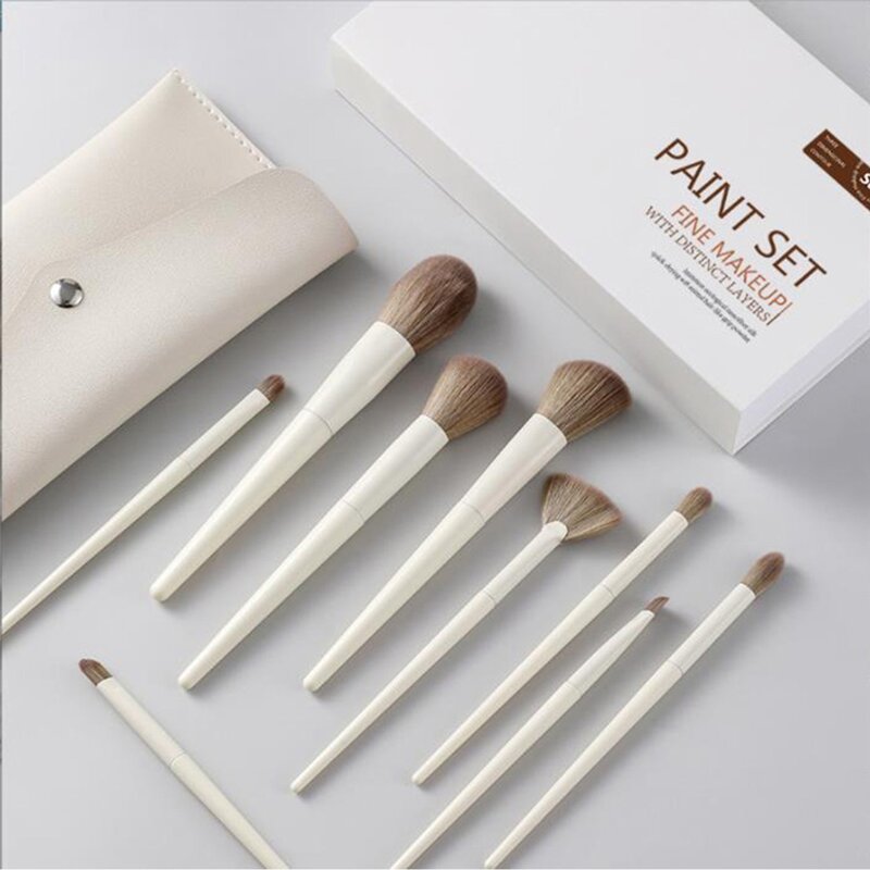Makeup Brush Set Manufacturer - 10 Pcs High Quality Professional Soft Custom Logo Private Label With Bag Box