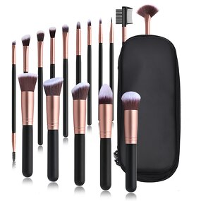 Makeup Brush Manufacturer - Private Label 16 Black Cross-Border Foundation Brush with Logo for Loose Powder Eye Set