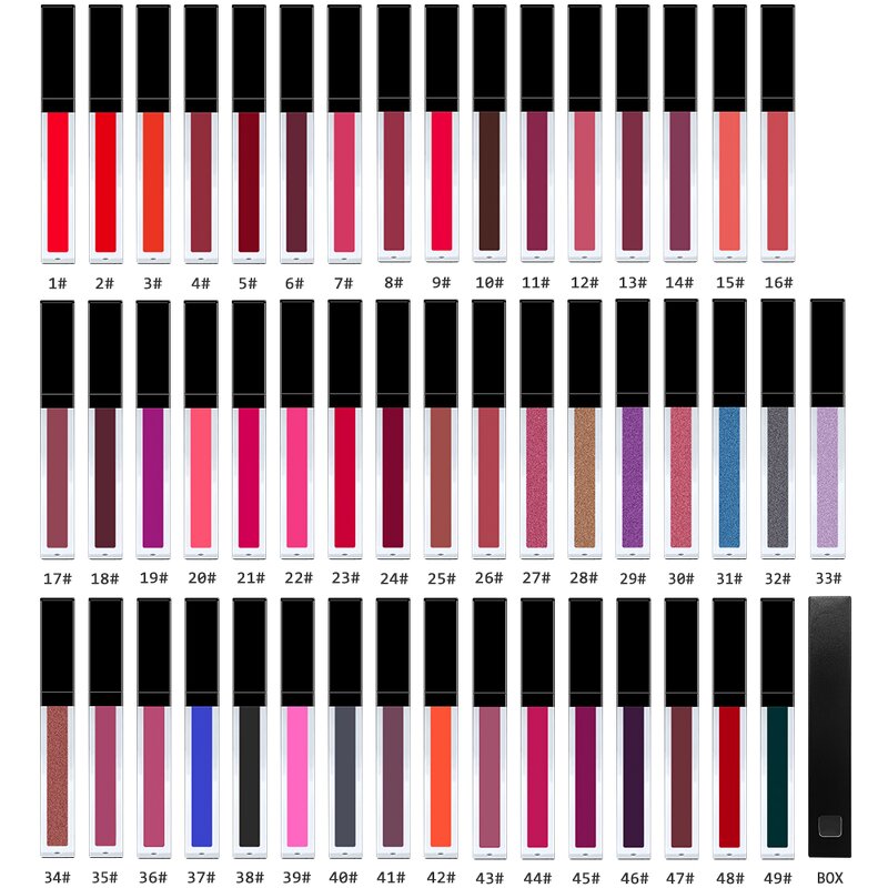 Liquid Lipstick Manufacturer - Factory Wholesale Makeup Your Own Waterproof 49 Colors Matte Private Label