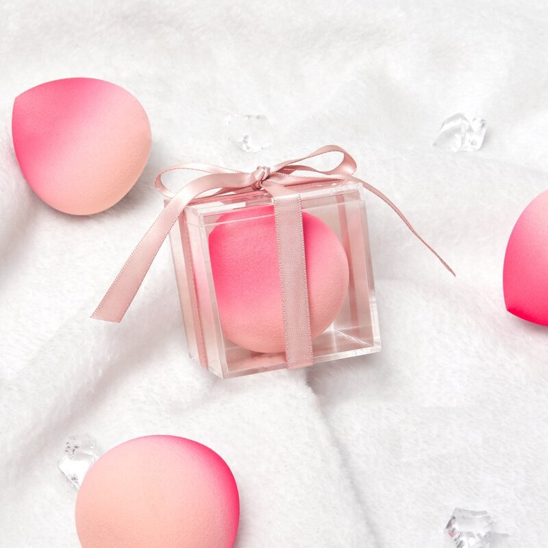Makeup Sponge Manufacturer - 2023 Free Sample Fart Peach Shape Soft Gradient Color Cosmetic