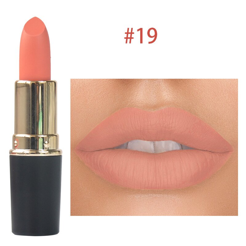 Lipstick Manufacturer - Professional Supplier Golden Round Tube Bullet Velvet Custom Logo Vegan Matte