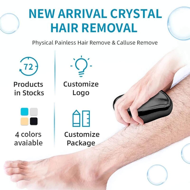 Hair Remover Manufacturer - 2023 New Arrivals Painless Physical Magic Epilator Crystal Hair Eraser Scrub Private Label