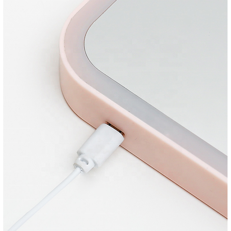 Makeup Mirror Manufacturer - Portable Desktop Rectangle Table Folding Cosmetic Custom Logo Lighted LED