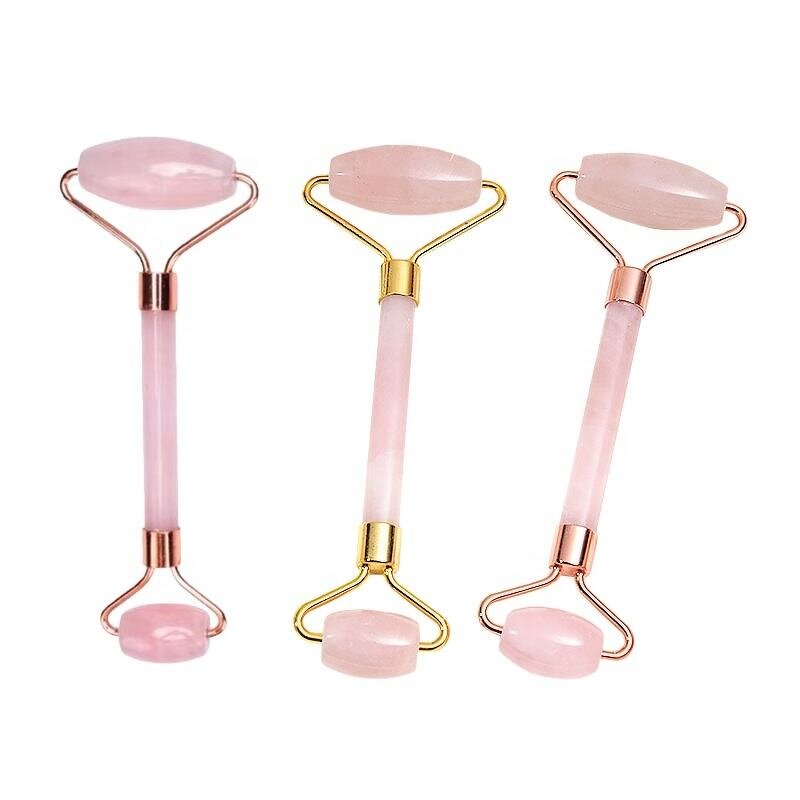 Facial Roller Manufacturer - OEM Hot Sales Skin Care Tools Custom 100% Natural Crystal Rose Quartz Gua Sha Jade