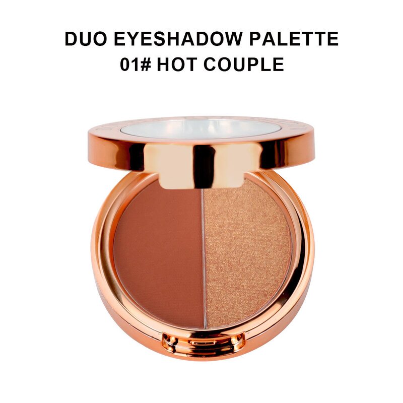 Eye Shadow Palette Manufacturer - Private Label Custom Brand Double Mini Travel Glitter with Gold Package