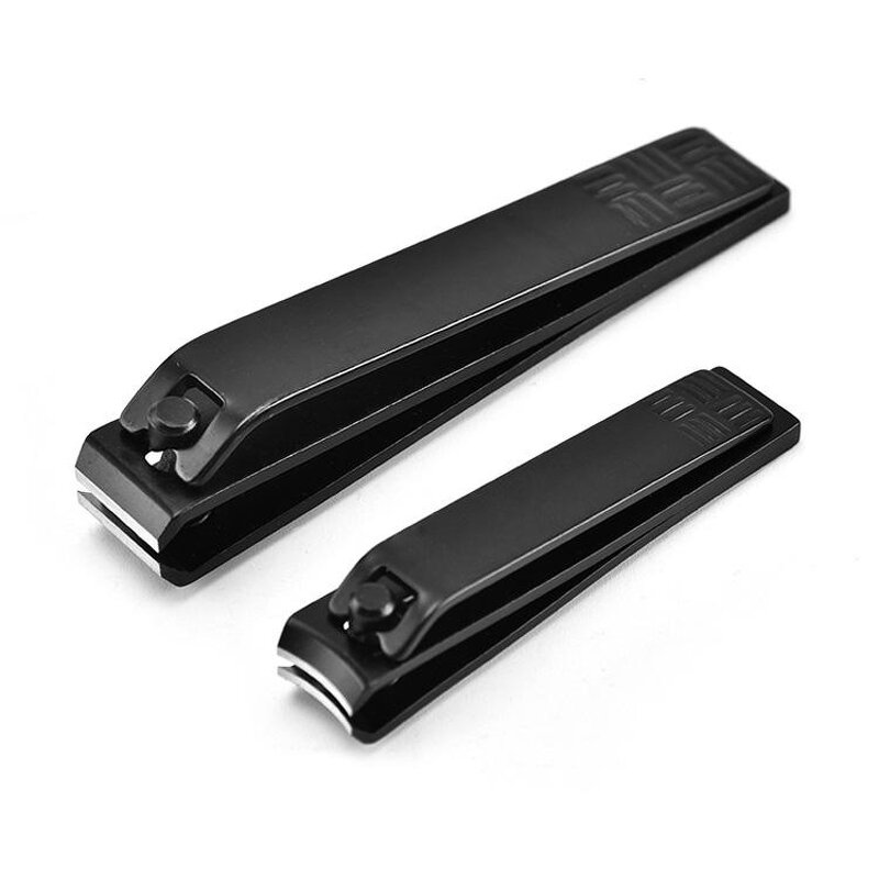 Nail Clippers Set Manufacturer - Black Matte Stainless Steel 3 Pcs Slant Edge Toenail Cutter Gift for Men & Women