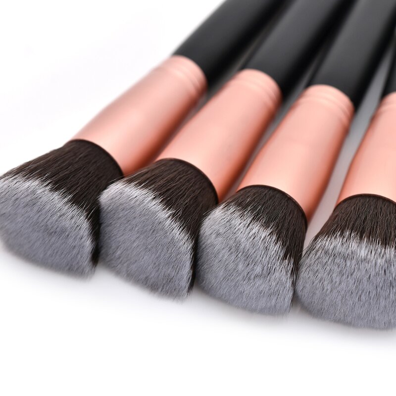 Makeup Brush Manufacturer - Private Label 16 Black Cross-Border Foundation Brush with Logo for Loose Powder Eye Set