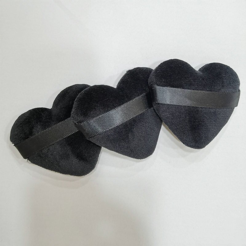 Powder Puff Manufacturer - Custom Logo Soft Natural Cotton Heart Shape Finger Velour with Logo