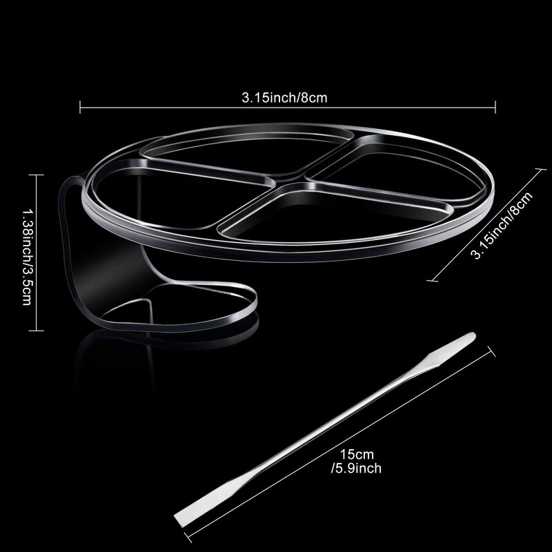 Makeup Mixing Plate Manufacturer - Private Label Clear Acrylic Hand Plate for Foundation or Nail Art