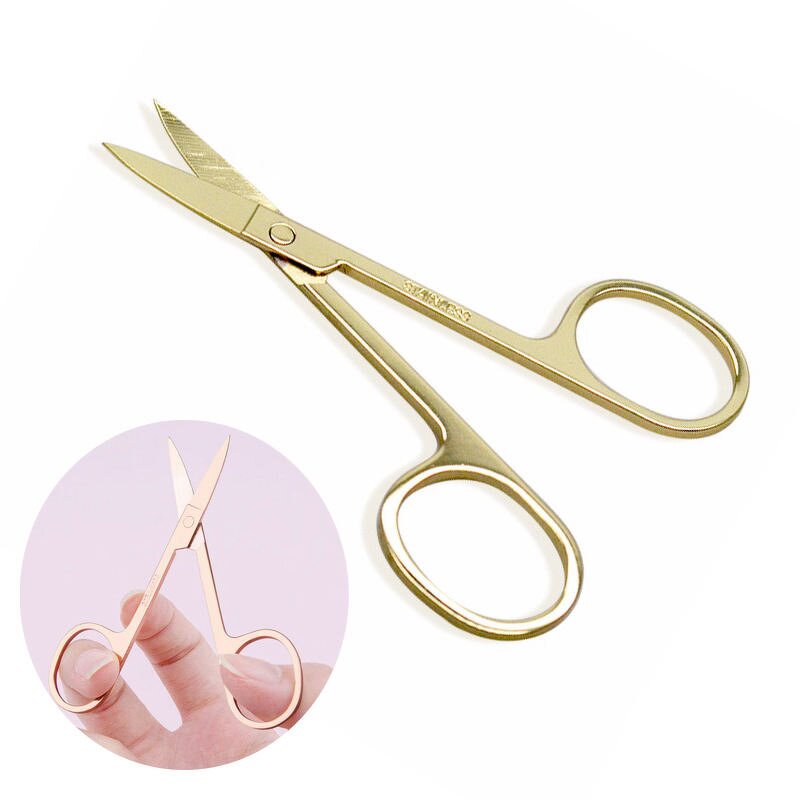 Eyebrow Scissors Manufacturer - Private Label OEM Stainless Steel Mini for Eyebrow Eyelash Face Hair Nail