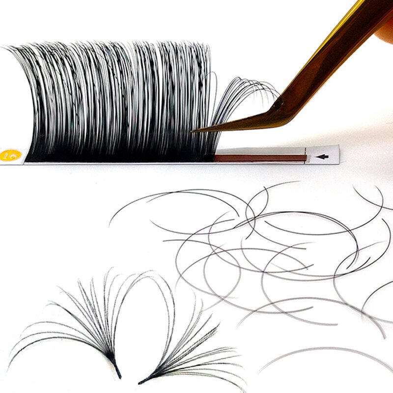 Eyelash Extensions Manufacturer - Volume Faux Mink Split Tip Cashmere Ellipse Matte Flat Individual Tray