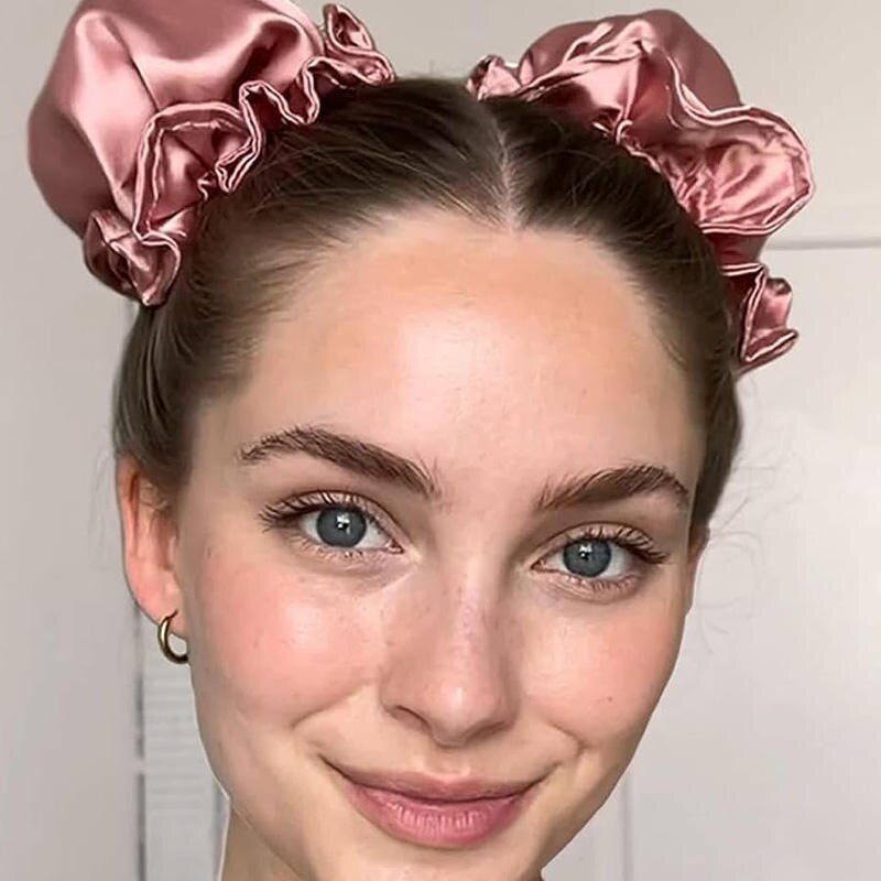 Hair Curler Manufacturer - Satin Heatless Pillow Soft Rollers Headband Silk Satin Hair Rollers