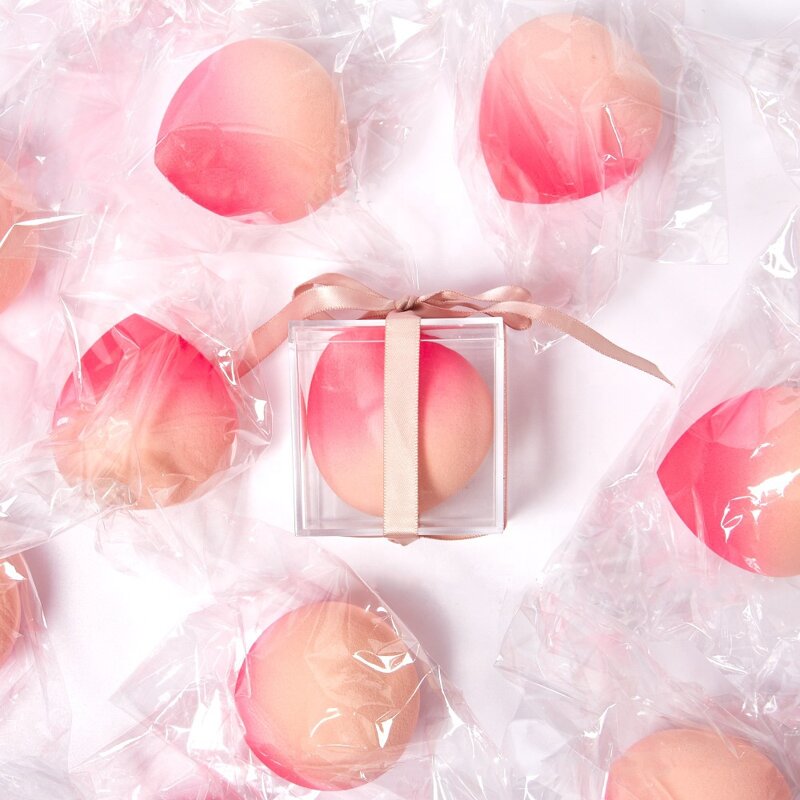 Makeup Sponge Manufacturer - 2023 Free Sample Fart Peach Shape Soft Gradient Color Cosmetic
