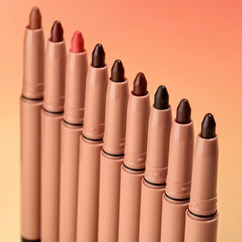 Lip Liner Manufacturer - 9 Colors Double-Ended Matte with Blending Brush Easy-Glide Dual-End Pencil & Smudge