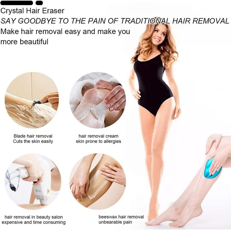 Hair Remover Manufacturer - 2023 New Arrivals Painless Physical Magic Epilator Crystal Hair Eraser Scrub Private Label