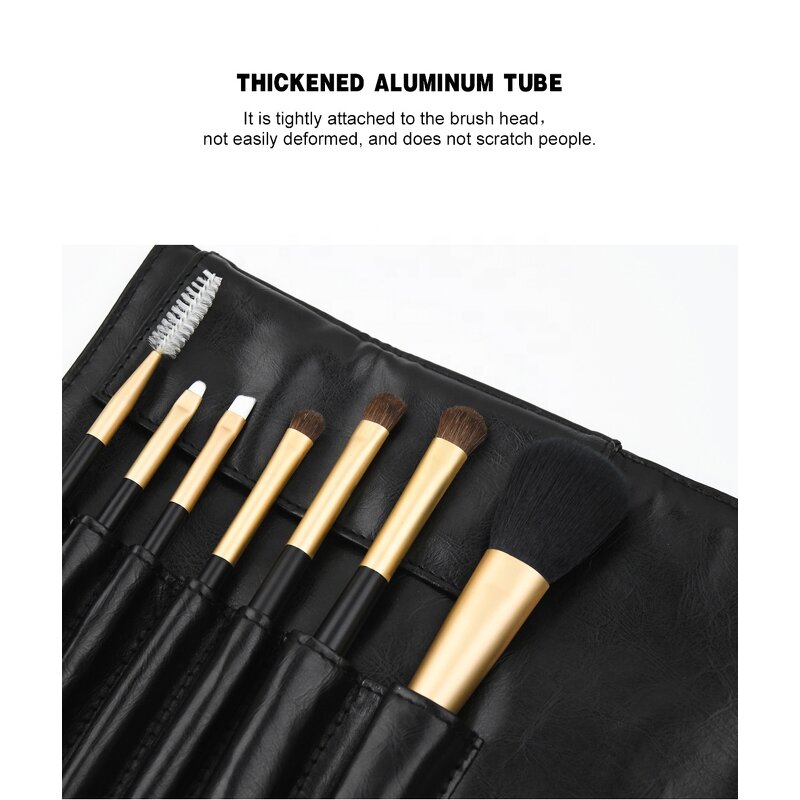 Makeup Brush Set Manufacturer - Wholesale Professional Black Private Label 7pcs Set
