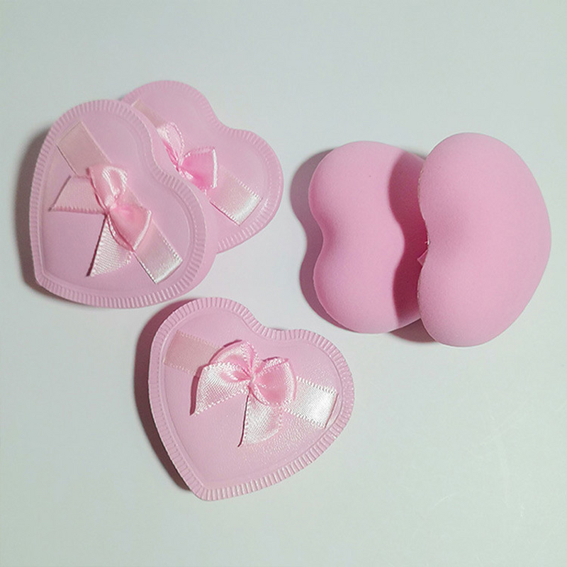 Makeup Sponge Manufacturer - Heart Bowknot Marshmallow Puff for BB Cream Foundation Dry and Wet Dual-Use