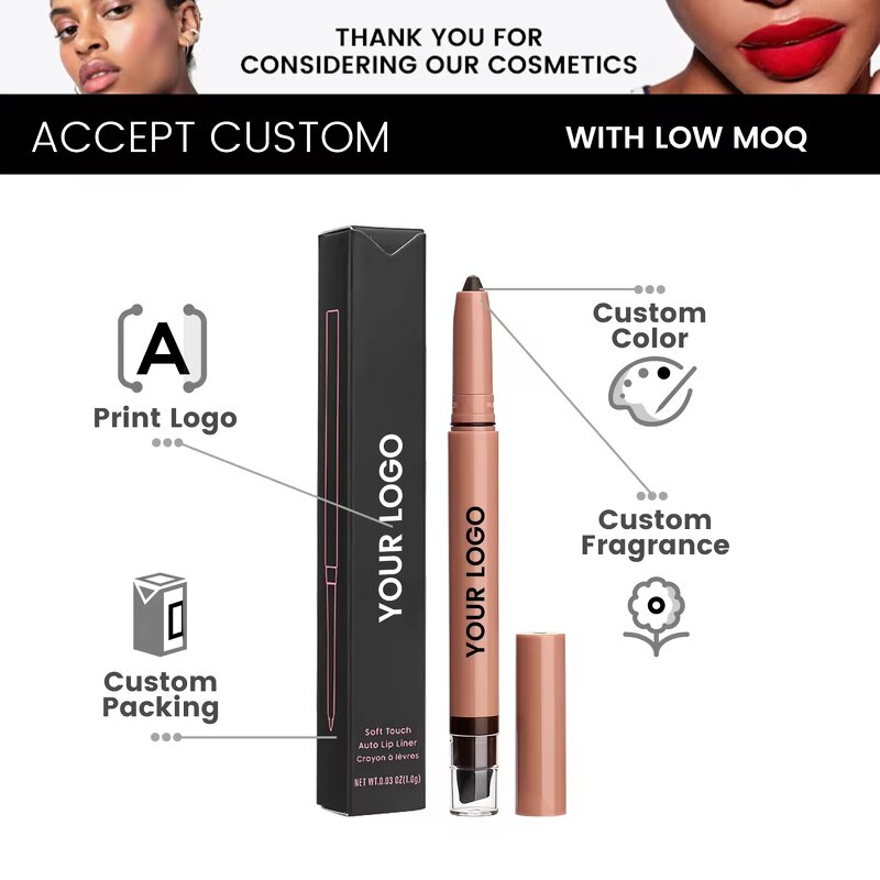 Lip Liner Manufacturer - 9 Colors Double-Ended Matte with Blending Brush Easy-Glide Dual-End Pencil & Smudge