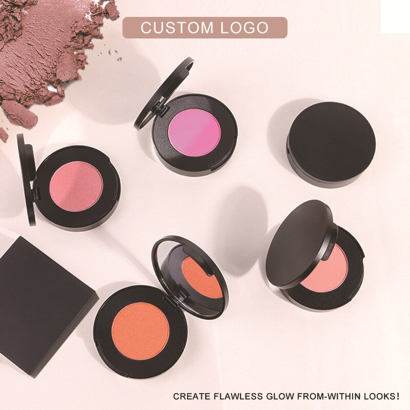 Blush Compact Manufacturer - Custom Logo Private Label Cheek Single Vegan Long Lasting High Pigment Pressed Powder