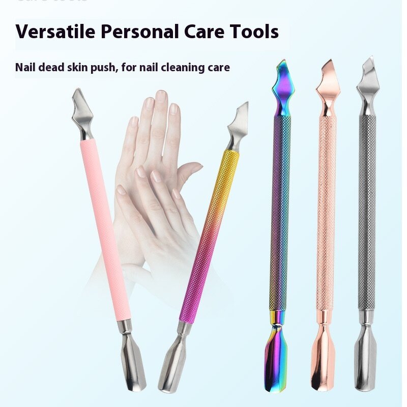 Callus Remover Manufacturer - Cross-border Source 9-Inch Double-Headed Stainless Steel Push Tool for Nail Art