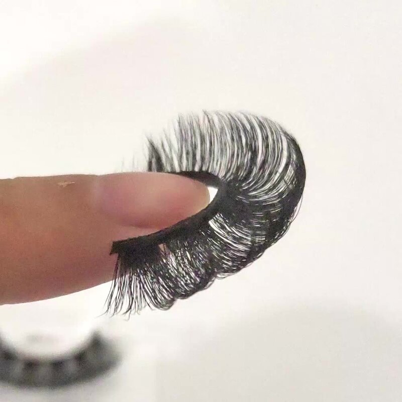 False Lashes Manufacturer - C D Curl Strip Russian Volume Eyelash Extensions Deep Curl Faux Mink