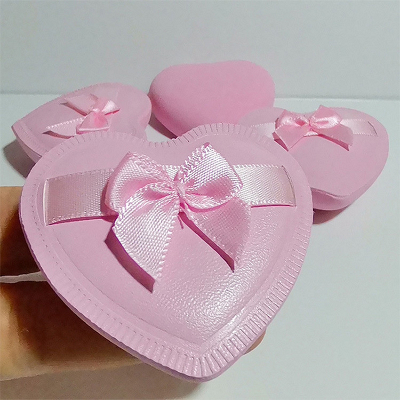 Makeup Sponge Manufacturer - Heart Bowknot Marshmallow Puff for BB Cream Foundation Dry and Wet Dual-Use