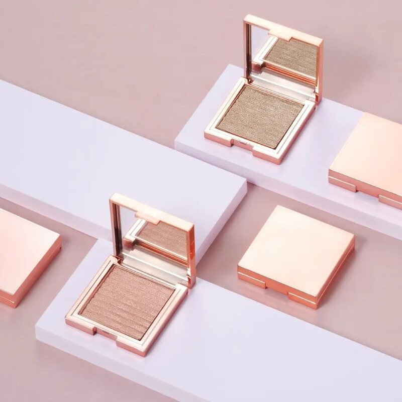 Bronzer Manufacturer - Custom LOGO Vegan Shimmer Face Illuminator Pressed Powder Private Label