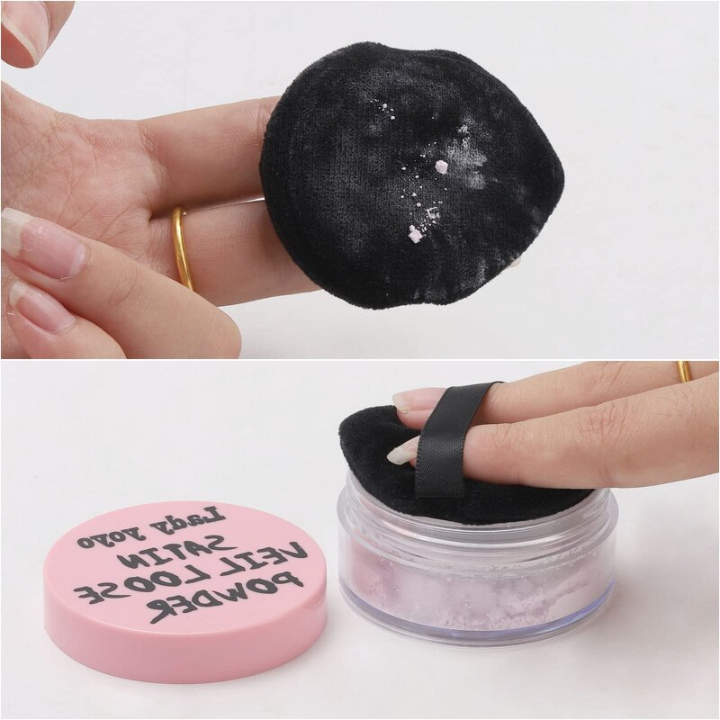 Powder Puff Manufacturer - Triangle Loose Powder Face Thick Soft Cotton Private Label Finger Velour Velvet