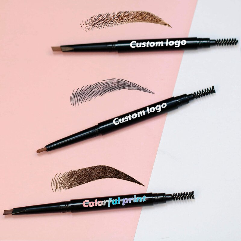 Eyebrow Pencil Manufacturer - OEM Wholesale Vegan 2 in 1 Waterproof Private Label Custom Logo